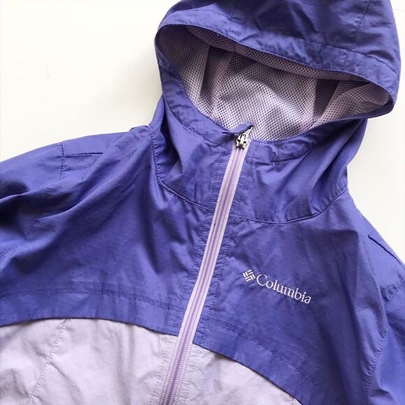Columbia purple mesh lined windbreaker EUC XS(6Y) - Picture 2 of 6